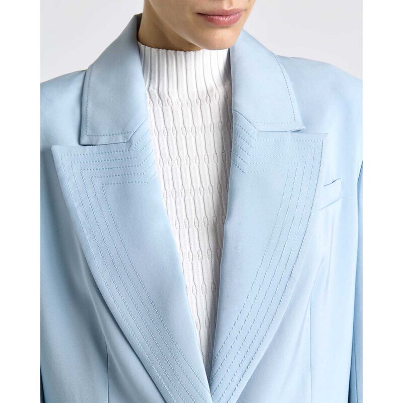 Cue Dew Viscose Twill Topstitched Blazer image number 2